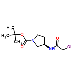 (R)-3-(2-Chloro-acetylamino)-pyrrolidine-1-carboxylic acid tert-butyl ester structure