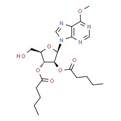 6-Methoxy-9-[2-O,3-O-bis(1-oxopentyl)-β-D-arabinofuranosyl]-9H-purine Structure