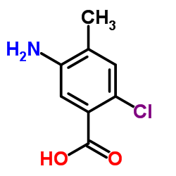 5-Amino-2-chloro-4-methylbenzoic acid结构式