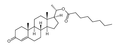 (+)-(20S)-20-O-capryloylpregn-4-en-3-one Structure