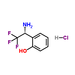(R)-2-(1-Amino-2,2,2-trifluoroethyl)phenol hydrochloride Structure