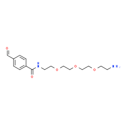 Ald-Ph-amido-PEG3-C2-NH2结构式