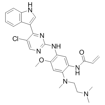 N-[5-[[5-氯-4-(1H-吲哚-3-基)-2-嘧啶基]氨基]-2-[[2-(二甲基氨基)乙基]甲基氨基]-4-甲氧基苯基]-2-丙烯酰胺图片