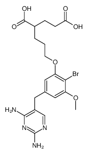 2-<3-<<6-bromo-α-(2,4-diamino-5-pyrimidinyl)-5-methoxy-m-tolyl>oxy>propyl>glutamic acid Structure