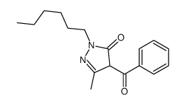 4-benzoyl-2-hexyl-5-methyl-4H-pyrazol-3-one结构式