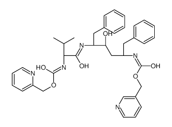 pyridin-3-ylmethyl N-[(2S,4S,5S)-4-hydroxy-5-[[(2S)-3-methyl-2-(pyridi n-2-ylmethoxycarbonylamino)butanoyl]amino]-1,6-diphenyl-hexan-2-yl]car bamate Structure