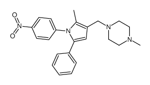 1-methyl-4-[[2-methyl-1-(4-nitrophenyl)-5-phenylpyrrol-3-yl]methyl]piperazine Structure