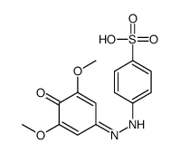 4-[2-(3,5-dimethoxy-4-oxocyclohexa-2,5-dien-1-ylidene)hydrazinyl]benzenesulfonic acid结构式