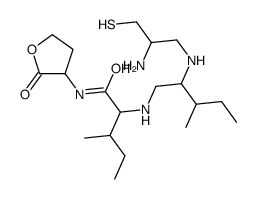 2-[[2-[(2-amino-3-sulfanylpropyl)amino]-3-methylpentyl]amino]-3-methyl-N-(2-oxooxolan-3-yl)pentanamide结构式