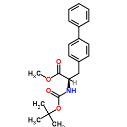 methyl (2R)-2-[(2-methylpropan-2-yl)oxycarbonylamino]-3-(4-phenylphenyl)propanoate Structure