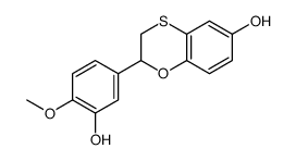 2-(3-hydroxy-4-methoxyphenyl)-2,3-dihydro-1,4-benzoxathiin-6-ol Structure