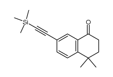 7-(trimethylsilyl)ethynyl-3,4-dihydro-4,4-dimethylnaphthalen-1-(2H)-one结构式