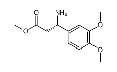 methyl (3S)-3-amino-3-(3,4-dimethoxyphenyl)propanoate结构式