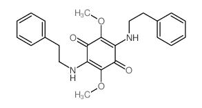 2,5-Cyclohexadiene-1,4-dione,2,5-dimethoxy-3,6-bis[(2-phenylethyl)amino]- Structure