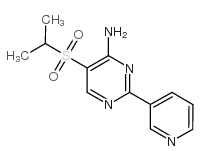 5-(异丙基磺酰基)-2-(3-吡啶)嘧啶-4-胺结构式