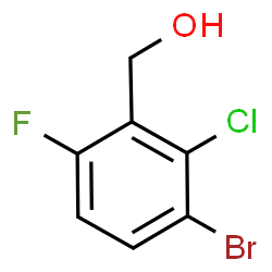 3-Bromo-2-chloro-6-fluorobenzyl alcohol结构式