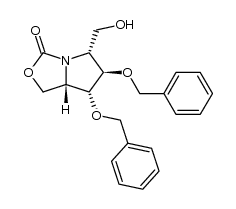 3,4-di-O-benzyl-2,5-[(1-oxycarbonyl)imino]-2,5-dideoxy-D-glucitol结构式