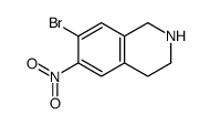 7-bromo-6-nitro-1,2,3,4-tetrahydroisoquinoline structure