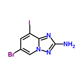 6-Bromo-8-iodo[1,2,4]triazolo[1,5-a]pyridin-2-amine结构式