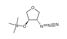 ((3R,4S)-4-azidotetrahydrofuran-3-yloxy)trimethylsilane Structure