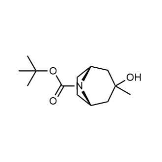 Tert-butylexo-3-hydroxy-3-methyl-8-azabicyclo[3.2.1]octane-8-carboxylate Structure