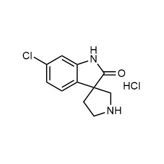 6-氯螺[吲哚啉-3,3'-吡咯烷]-2-酮盐酸盐结构式