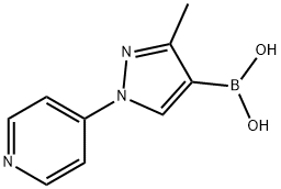 3-Methyl-1-(pyridin-4-yl)pyrazole-4-boronic acid结构式