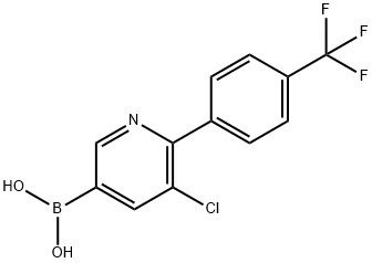 5-Chloro-6-(4-trifluoromethylphenyl)pyridine-3-boronic acid结构式