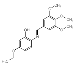 Phenol,5-ethoxy-2-[[(3,4,5-trimethoxyphenyl)methylene]amino]- Structure