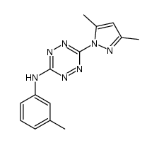 6-(3,5-dimethyl-1H-pyrazol-1-yl)-N-(m-tolyl)-1,2,4,5-tetrazin-3-amine结构式