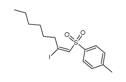 (E)-1-((2-iodooct-1-en-1-yl)sulfonyl)-4-methylbenzene结构式