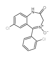 7-chloro-5-(2-chlorophenyl)-1,3-dihydro-2H-benzo-1,4-diazepin-2-one 4-oxide Structure