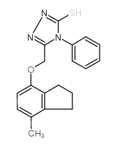 5-{[(7-METHYL-2,3-DIHYDRO-1H-INDEN-4-YL)OXY]METHYL}-4-PHENYL-4H-1,2,4-TRIAZOLE-3-THIOL Structure