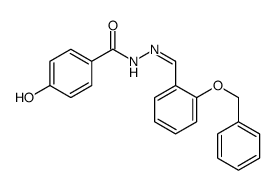 4-hydroxy-N-[(E)-(2-phenylmethoxyphenyl)methylideneamino]benzamide结构式