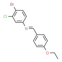 (4-bromo-3-chlorophenyl)(4-ethoxybenzylidene)amine结构式