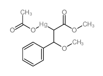 acetoxy(1,3-dimethoxy-1-oxo-3-phenylpropan-2-yl)mercury结构式