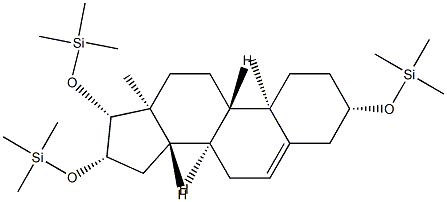 3β,16β,17β-Tris(trimethylsiloxy)androst-5-ene structure