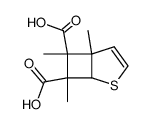 5,6,7-Trimethyl-2-thiabicyclo[3.2.0]hept-3-ene-6,7-dicarboxylic acid structure