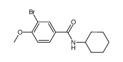 3-bromo-N-cyclohexyl-4-methoxy-benzamide结构式