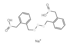 Benzenemethanesulfinic acid, 2,2-[trithiobis(methylene)]bis- Structure