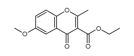 ethyl 6-methoxy-2-methyl-4-oxo-4H-benzopyran-3-carboxylate结构式