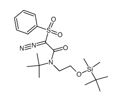 2-Benzenesulfonyl-N-tert-butyl-N-[2-(tert-butyl-dimethyl-silanyloxy)-ethyl]-2-diazo-acetamide Structure