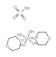 1,4-dioxan-1-ium,manganese(2+),perchloric acid,tetrahydrate Structure