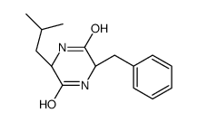 (3R,6S)-3-benzyl-6-(2-methylpropyl)piperazine-2,5-dione Structure