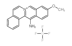 Dibenzo[a,g]quinolizinium, 13-amino-10-methoxy-, tetrafluoroborate (1-)结构式