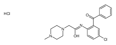 N-(2-benzoyl-4-chlorophenyl)-2-(4-methylpiperazin-1-yl)acetamide,hydrochloride Structure