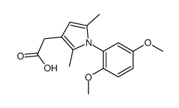 2-[1-(2,5-dimethoxyphenyl)-2,5-dimethylpyrrol-3-yl]acetic acid Structure