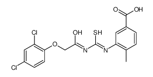 3-[[2-(2,4-dichlorophenoxy)acetyl]carbamothioylamino]-4-methylbenzoic acid结构式