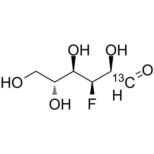 3-Deoxy-3-fluoro-D-glucose-13C Structure