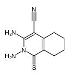 2,3-diamino-1-sulfanylidene-5,6,7,8-tetrahydroisoquinoline-4-carbonitrile结构式